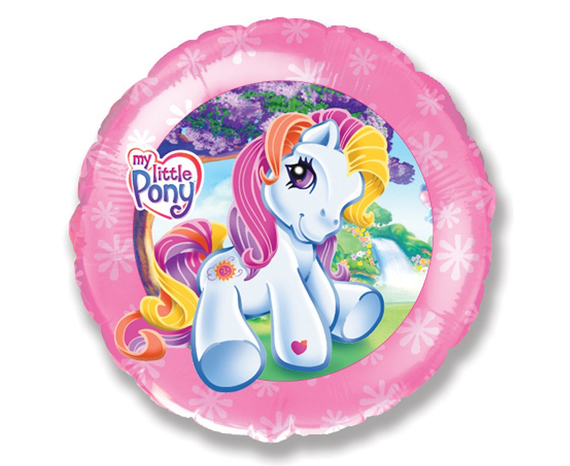 Foil balloon 18" FX - Pony (round),  unpacked (flat)